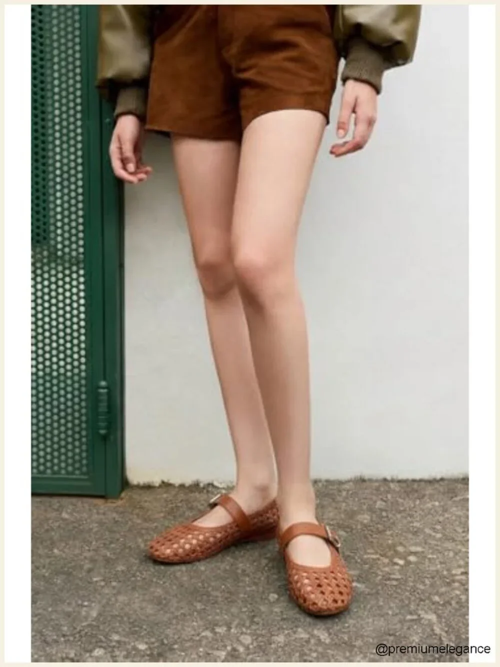 Woven Mesh Ballet Flats Mary Jane Round Toe Buckle Strap Comfortable Casual